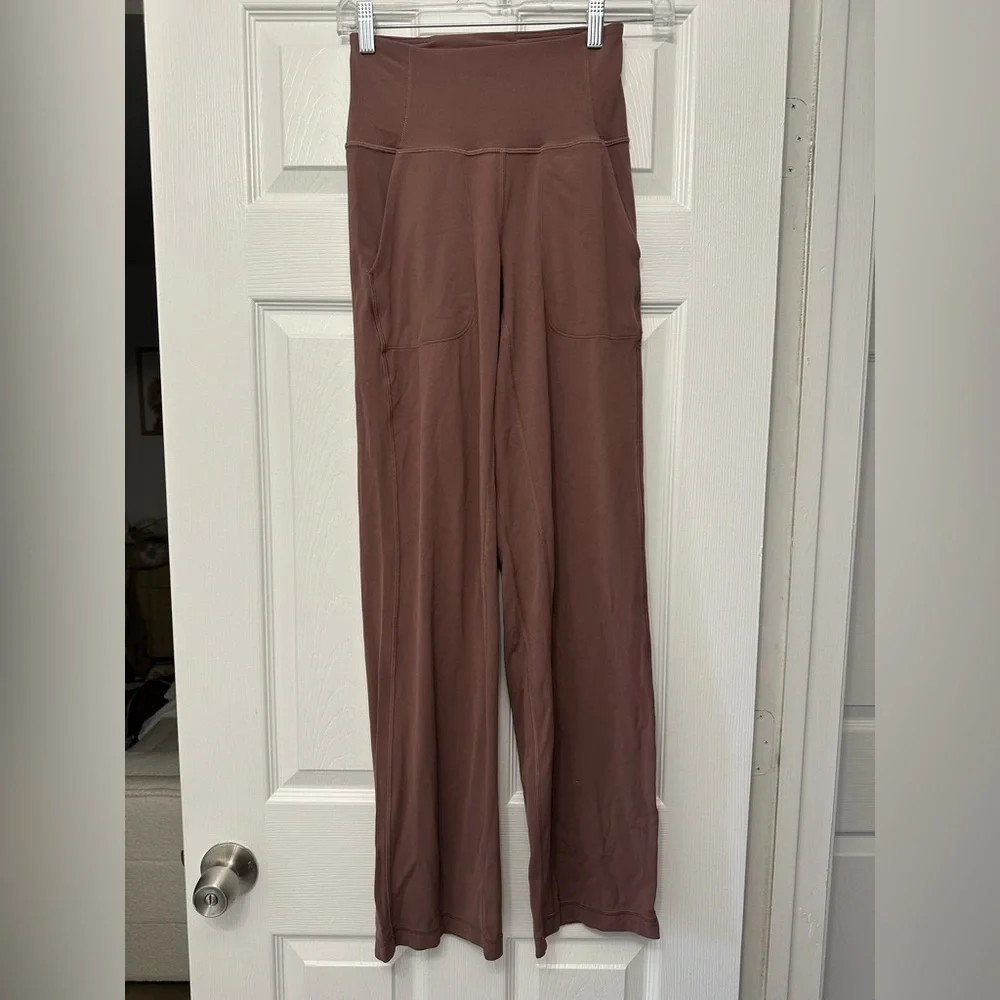 Lululemon Align High-Rise Wide-Leg Pant 31" Dark Oxide Size 2 Brown Small - Picture 4 of 8